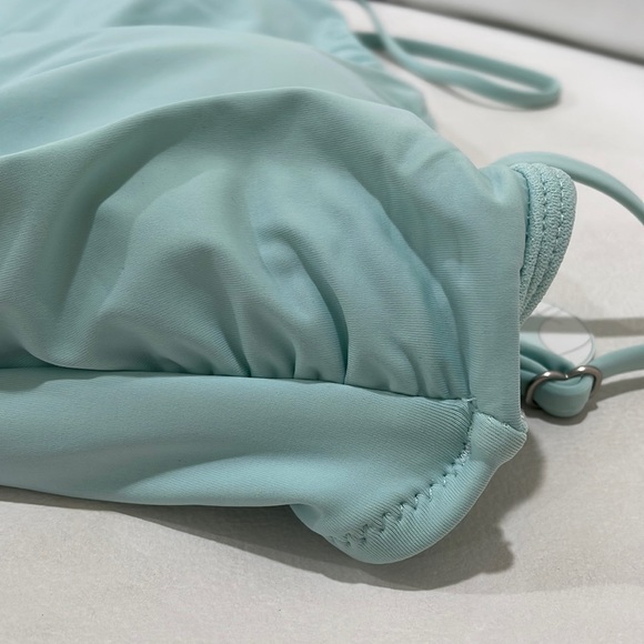 NWT XXL bikini lab sea foam mint swimsuit full cover double square pad shelf bra - Picture 8 of 10